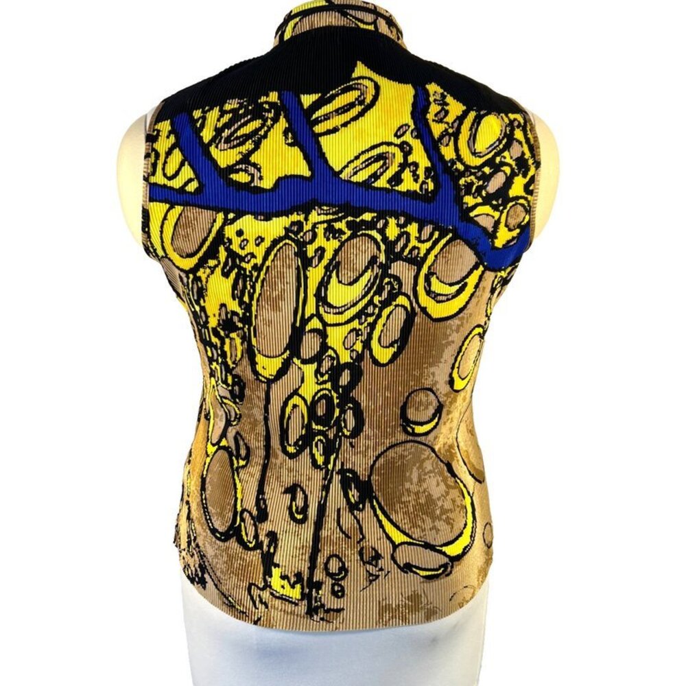 Jamie Sadock L Cooltrex Golf Sleeveless Electric Avenue Top Accordian Pleat 1/4 - Picture 5 of 11